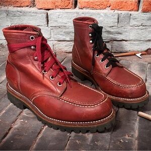 Vintage Chippewa 1975 Original Trekker Moc Toe Boots Women’s Sz 8.5 Vibram USA